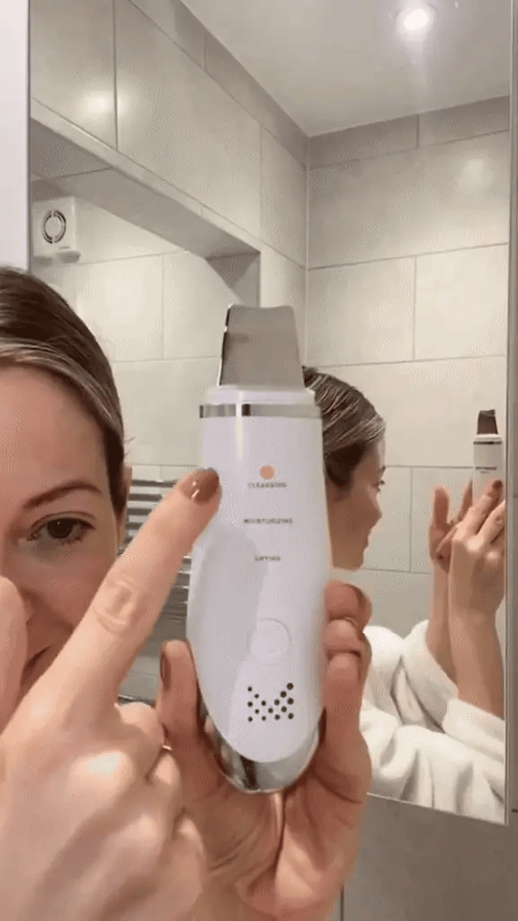 3-in-1 Ultrasonic Facial Skin Scrubber